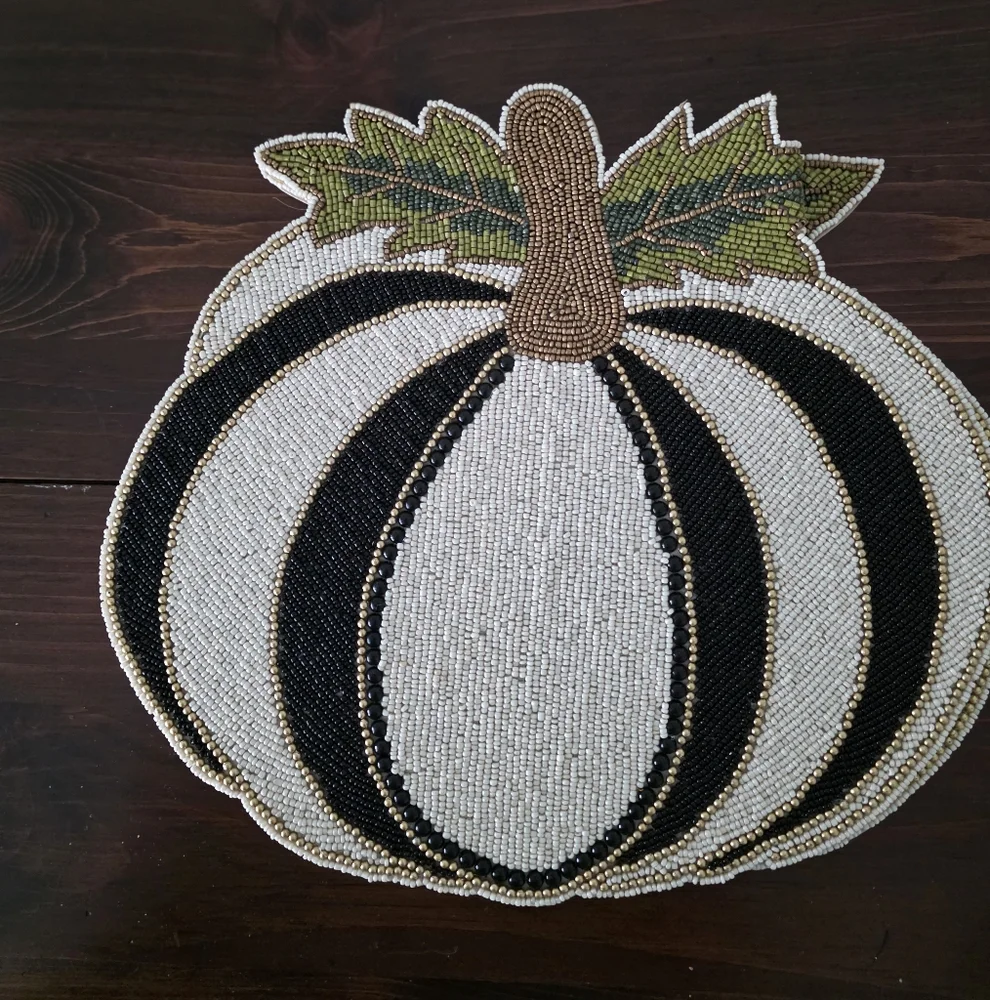 MacKenzie-Childs Tuxedo Pumpkin Placemats - Set of 2 - Picture 13 of 13